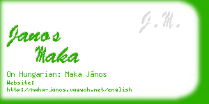janos maka business card